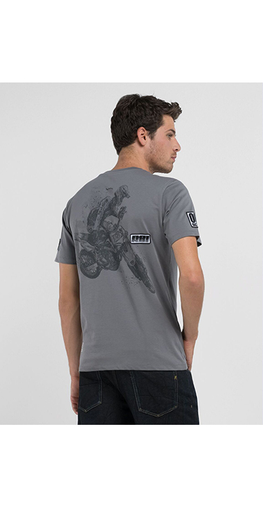 ヘビーピュアコットンジャージーモトクロスTシャツ 詳細画像